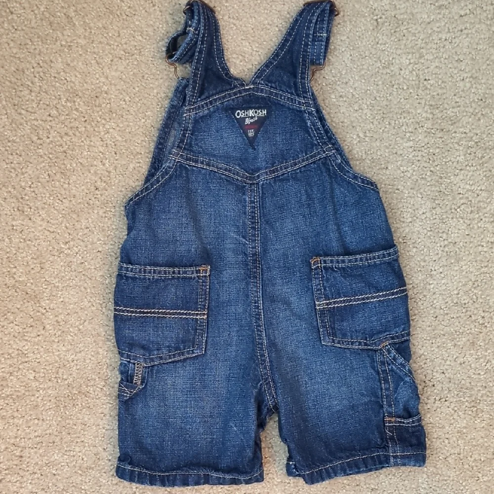 OshKosh B'gosh Classic Blue Kids Overall Shorts